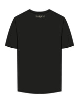 The Mens Tee - Black - Sculpt'd Studios - Back Neckline - Printed - Cream