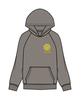 The Womens Hoodie - Washed Gray - Slo x Form - Left Chest & Back Stacked - Printed - Yellow Green