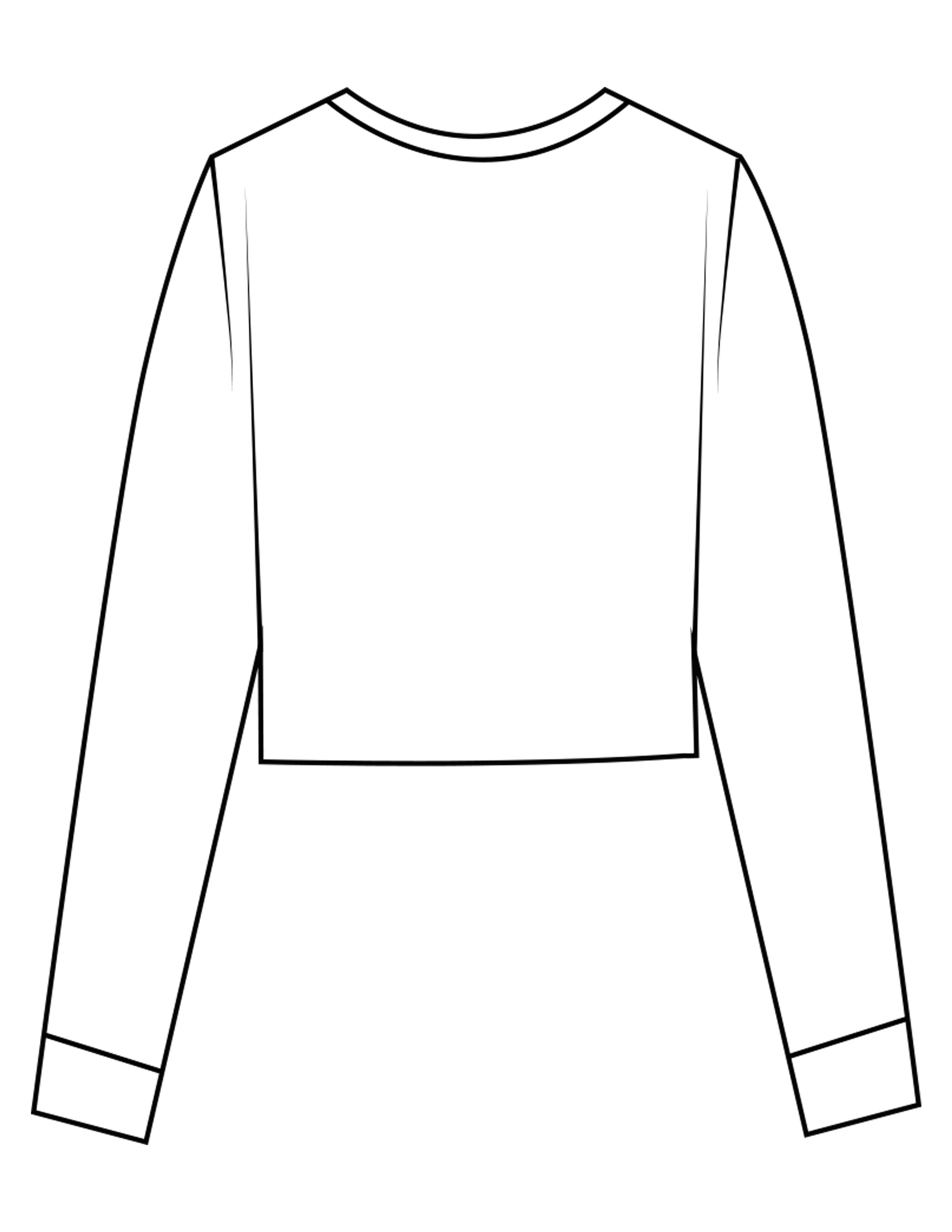 The Crop Long Sleeve - White - LA FORME PILATES - Center Chest Stacked - Printed - Black
