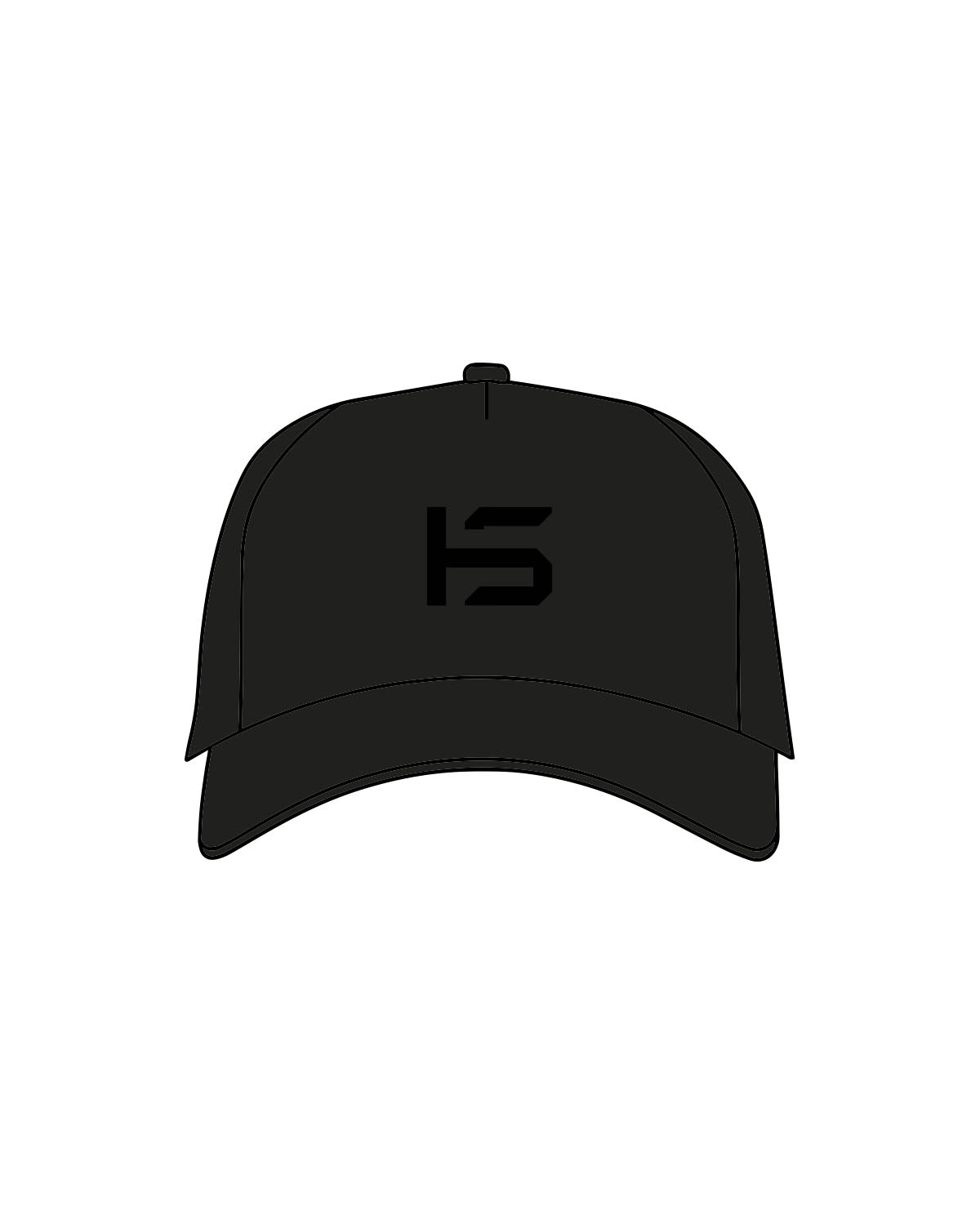 The Canvas Cap - Black - Holt Street - Center Crown Puff & Center Back - Embroidered - Tone on Tone