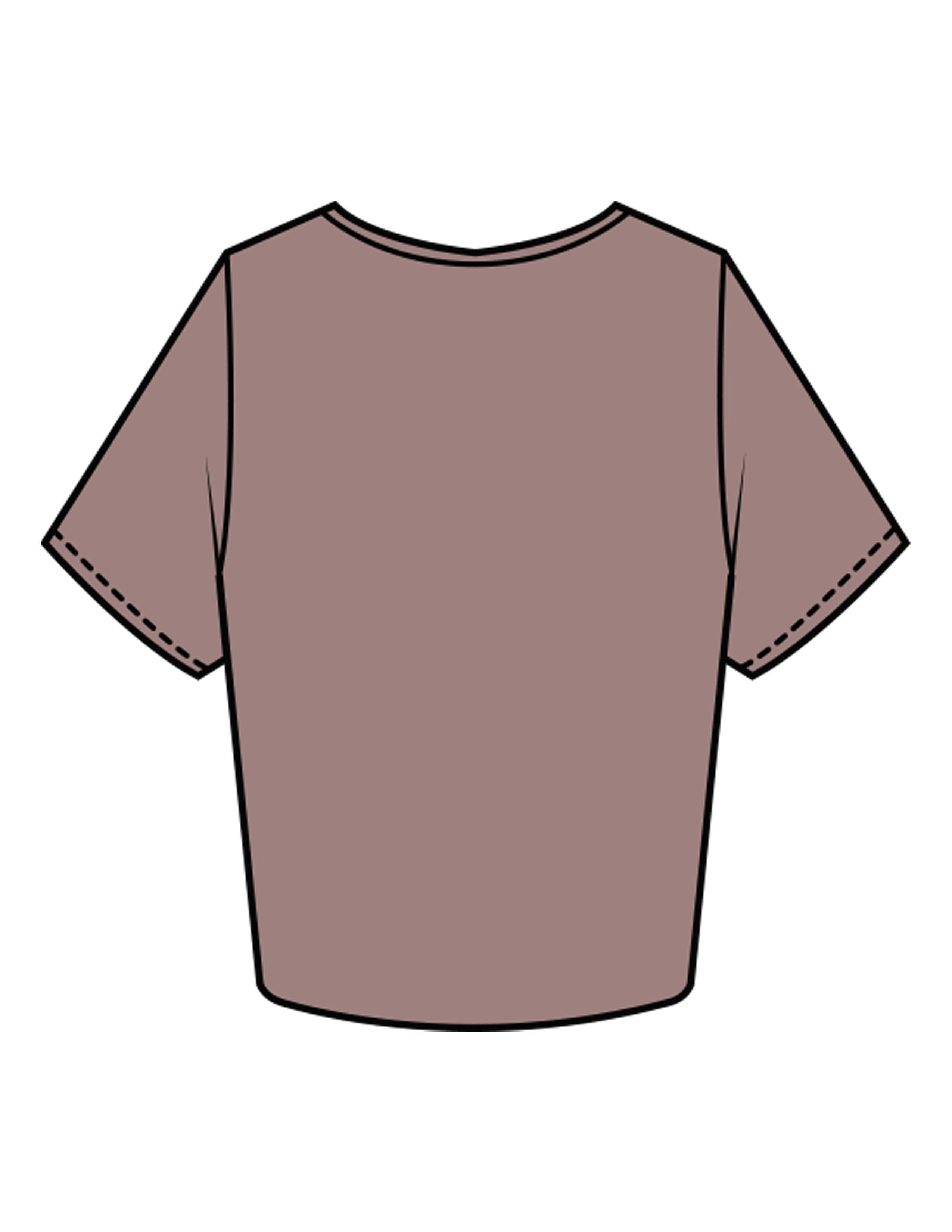 The Crop Tee - Clay - Drench - Front Lower Left - Printed - Sherbert
