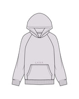 The Womens Hoodie - Orchid - Lava - Above Center Pocket - Embroidered - Tone on Tone