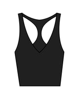 The Racer Tank - Black - Lava - Back Center -  White