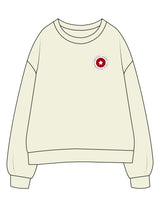 The Womens Crewneck - Butter - Method Lagree - Left Chest Embroidered Full Color - Center Back Printed Red