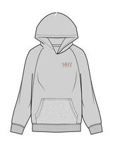 The Mens Hoodie - Heather - Melt Hot Pilates - Left Chest Stacked - Printed - Maroon