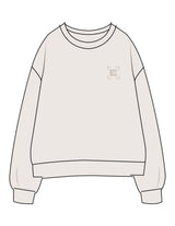 The Womens Crewneck - Bone - Natalie Crosby Consulting - Left Chest & Back Stacked - Printed - Brown