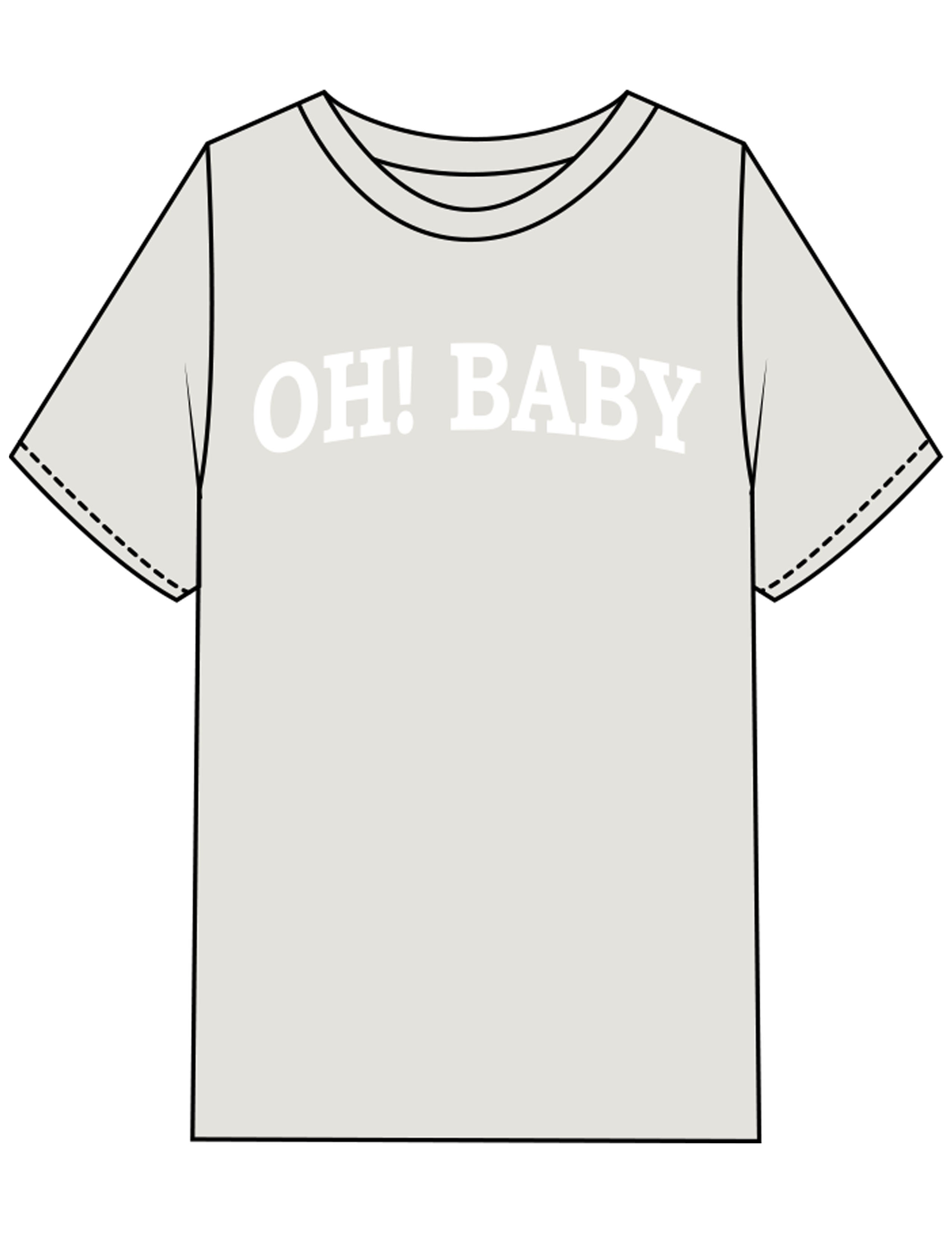 The Mens Heavyweight Tee - Washed Bone - MOB - Center Chest & Back Neckline - Back Bottom QR Code - Printed - White