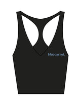 The Racer Tank - Black - BlueCarrot - Left Chest & Center Back - Printed - Blue