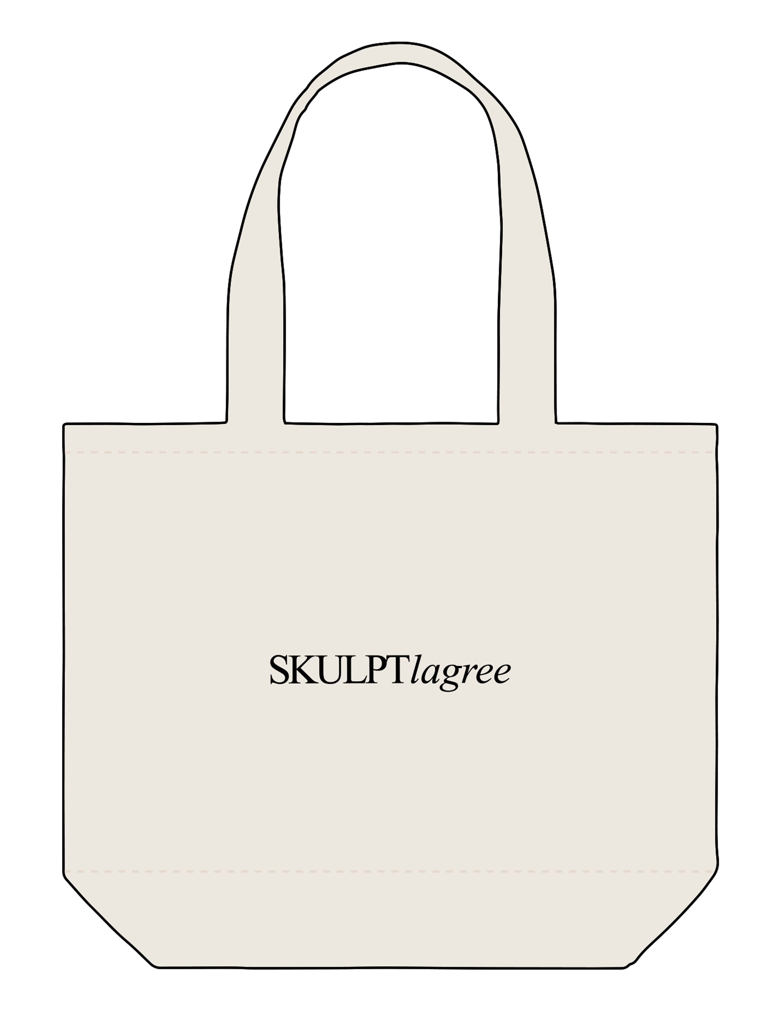 The Tote Bag - Natural - Skulpt Lagree - Center Body - Printed - Black