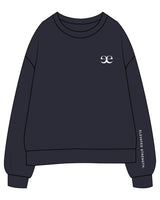 The Mens Classic Crewneck - Navy - Evolve Lagree - Left Chest & Left Sleeve - Printed - White