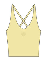 The Sporty Strappy Tank - Yellow - Sultivate - Center Chest & Center Back - Printed - Tone on Tone