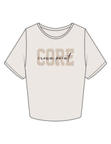 The Crop Tee - Bone - Core Crown Point - Center Chest - Printed - Full Color