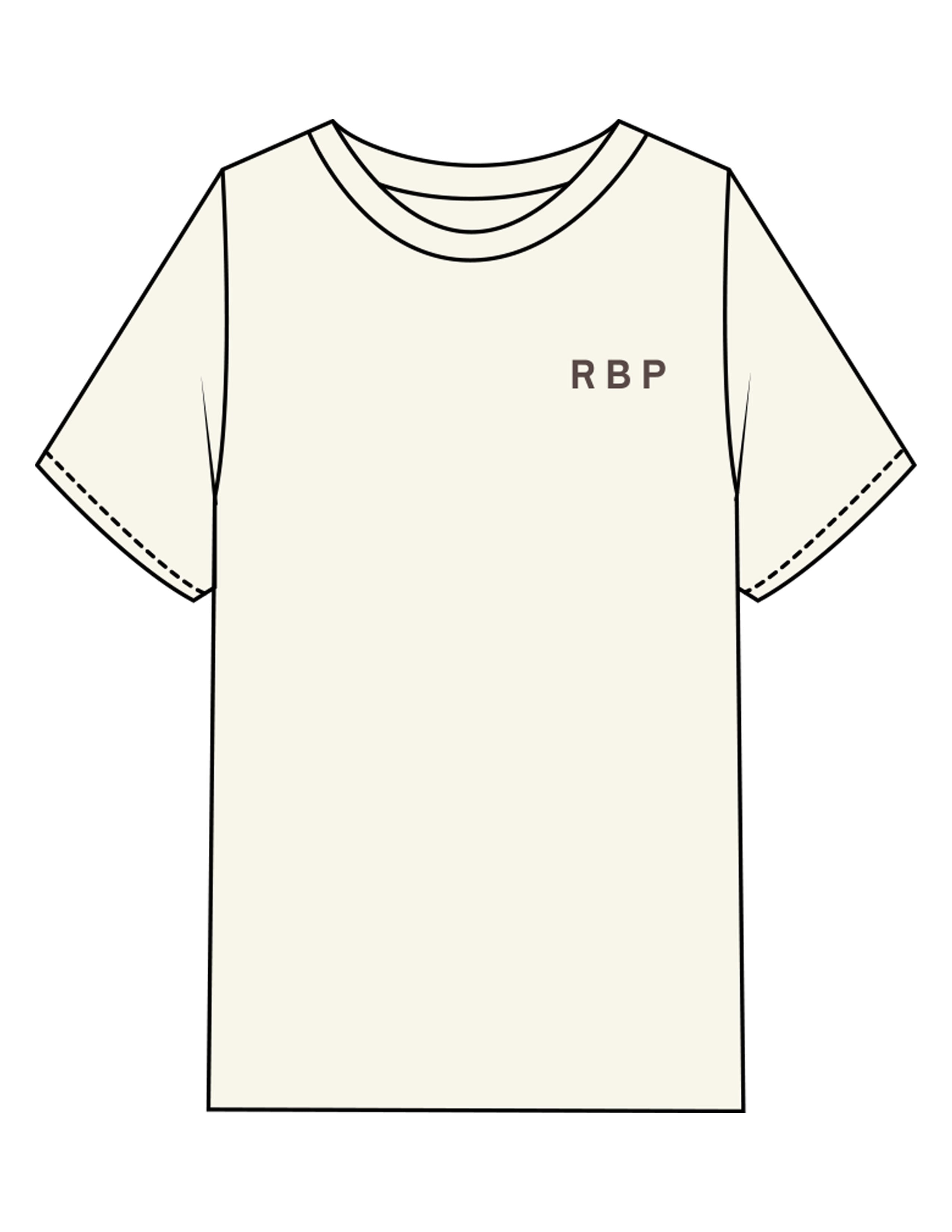 The Mens Heavyweight Tee - Off White - Ritual Body - Left Chest & Back Script - Printed - Brown