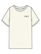 The Mens Heavyweight Tee - Off White - Ritual Body - Left Chest & Back Script - Printed - Brown