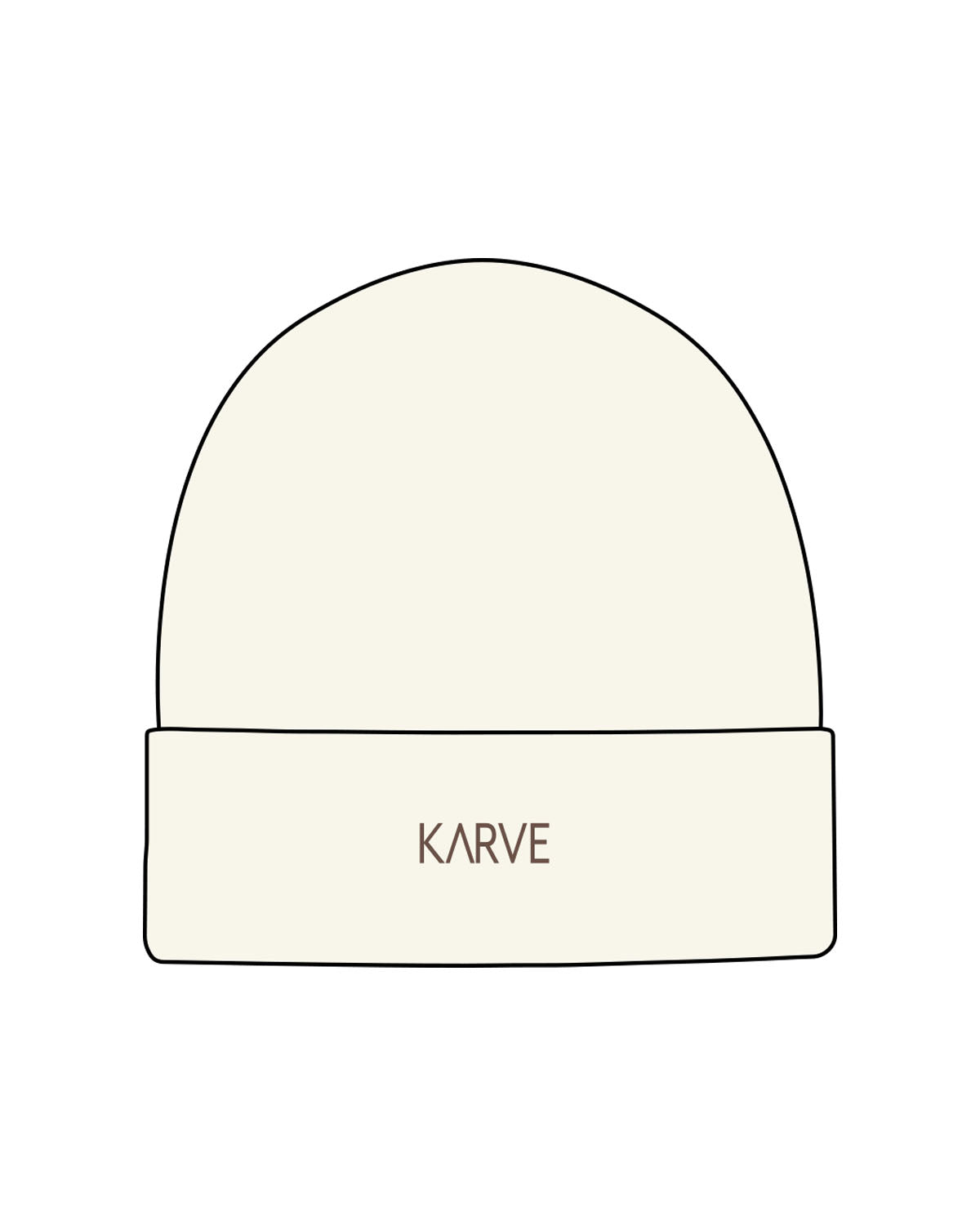 The Beanie - Off White - Karve - Center Brim - Embroidered - Brown