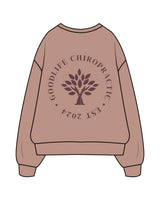 The Womens Crewneck - Clay - Goodlife Chiropractic - Left Chest & Center Back Round - #634246