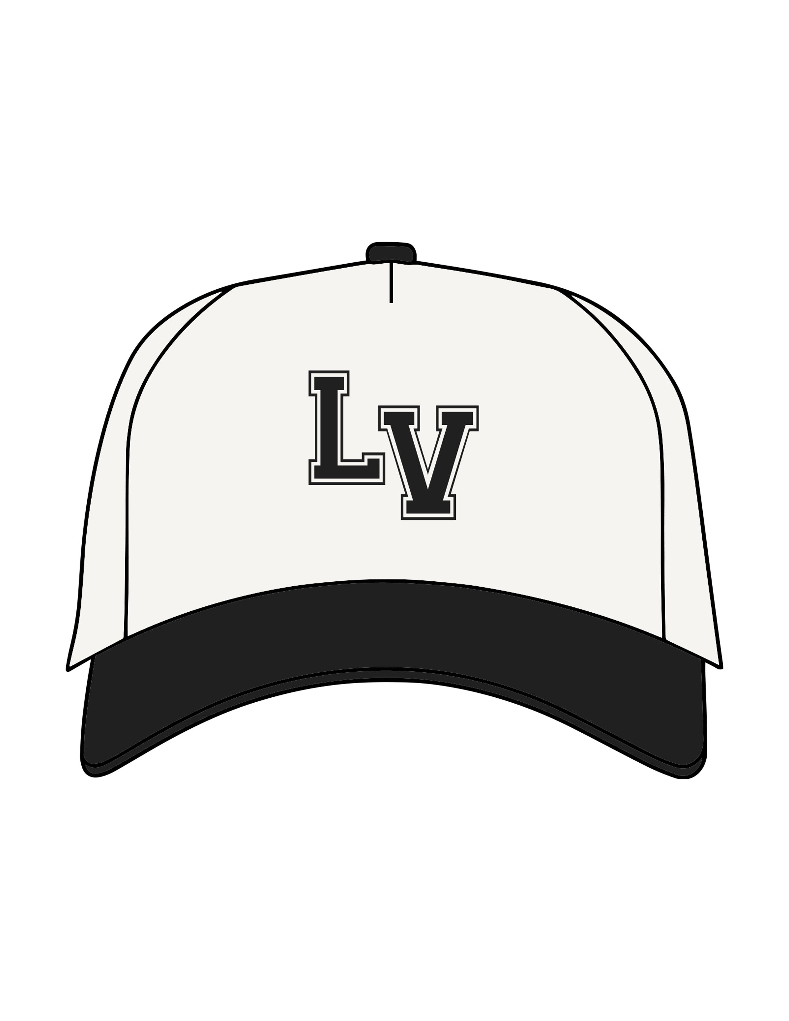 The Canvas Cap - Natural / Black - Lagree Fit Expo 2026 - Collegiate - Center Crown "LV" - Embroidered - Puff - Full Color