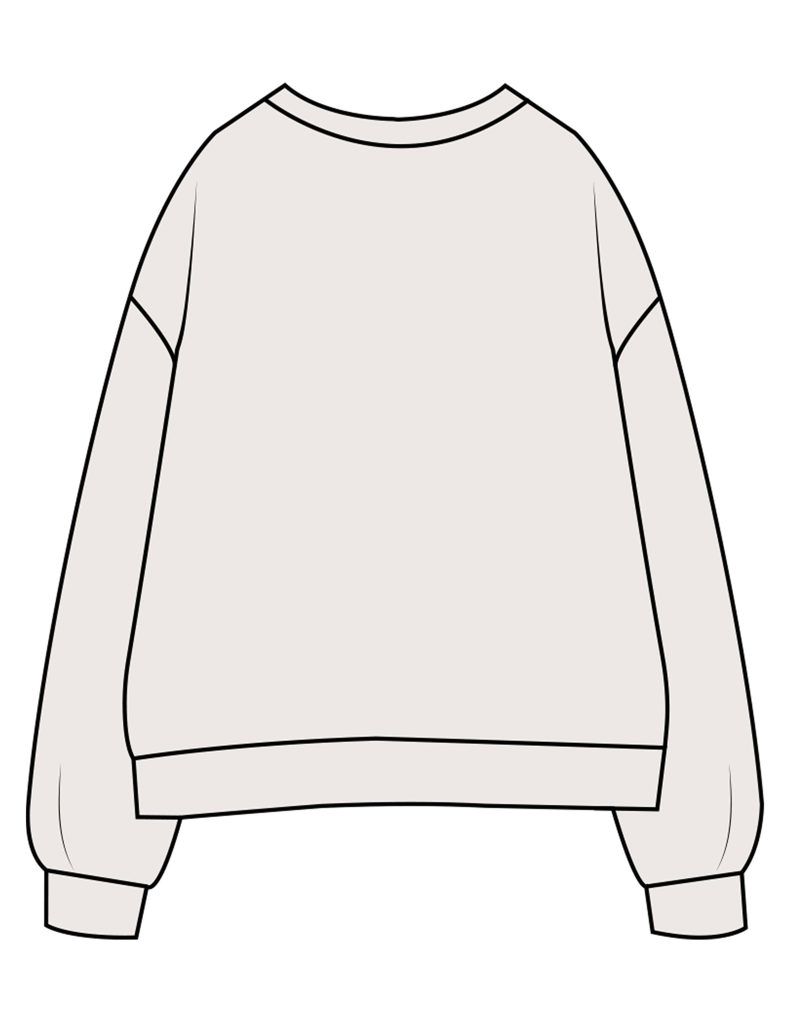 The Womens Crewneck - Bone - Reform Pilates - Center Chest Stacked - Printed - Gold