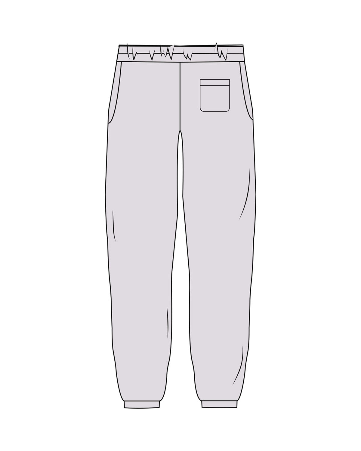The Womens Sweatpants - Orchid - Honor Pilates - Left Leg - Embroidered - Plum