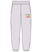 The Womens Sweatpants - Orchid - Delta Fitness - Left Leg Stacked - Printed - Full Color