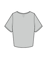 The Crop Tee - Storm - PURE QUALITY - Center Chest & Back Center - Tone on Tone