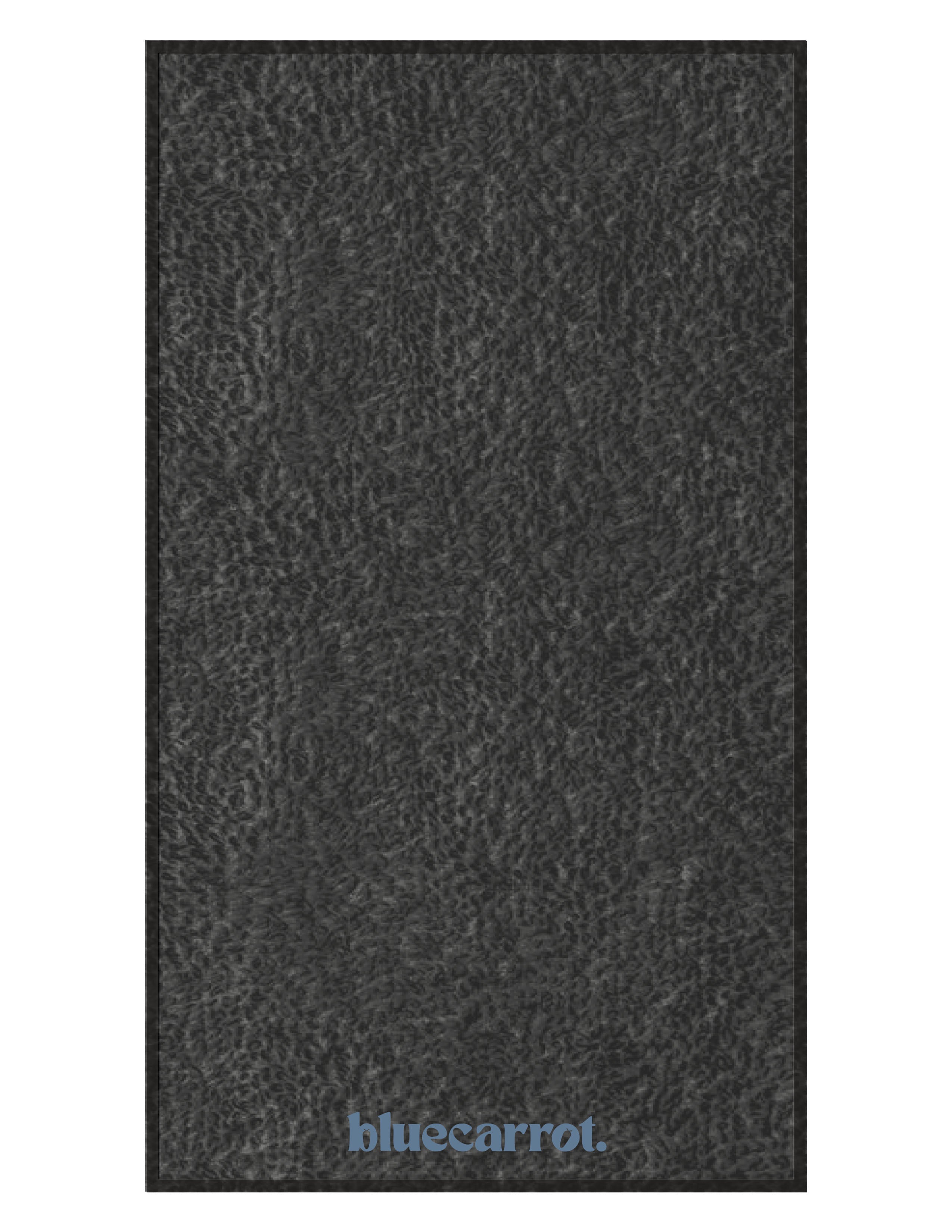 The Gym Towel - Black - BlueCarrot - Front Bottom - Embroidered - Blue - The Gym Towel Bag - Black - Printed - White