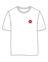 The Womens 7/8th Tee - White - Method Lagree - Left Chest Round - NO BG - & Center Back - Printed - Full Color