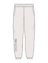 The Mens Sweatpants - Bone - Bodicore - Right Leg - Printed - Black