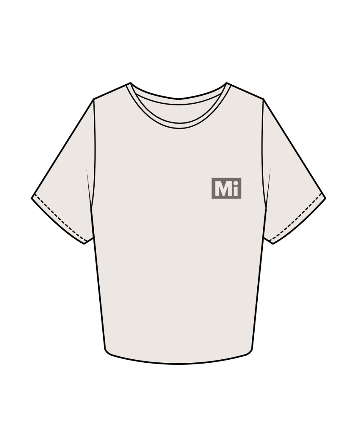 The Crop Tee - Bone - Lagree Mi - Left Chest & Center Back - Printed - Gray