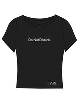 The Short Sleeve Crop - Black - Bare Pilates - Center Chest & Bottom Left - Printed - White