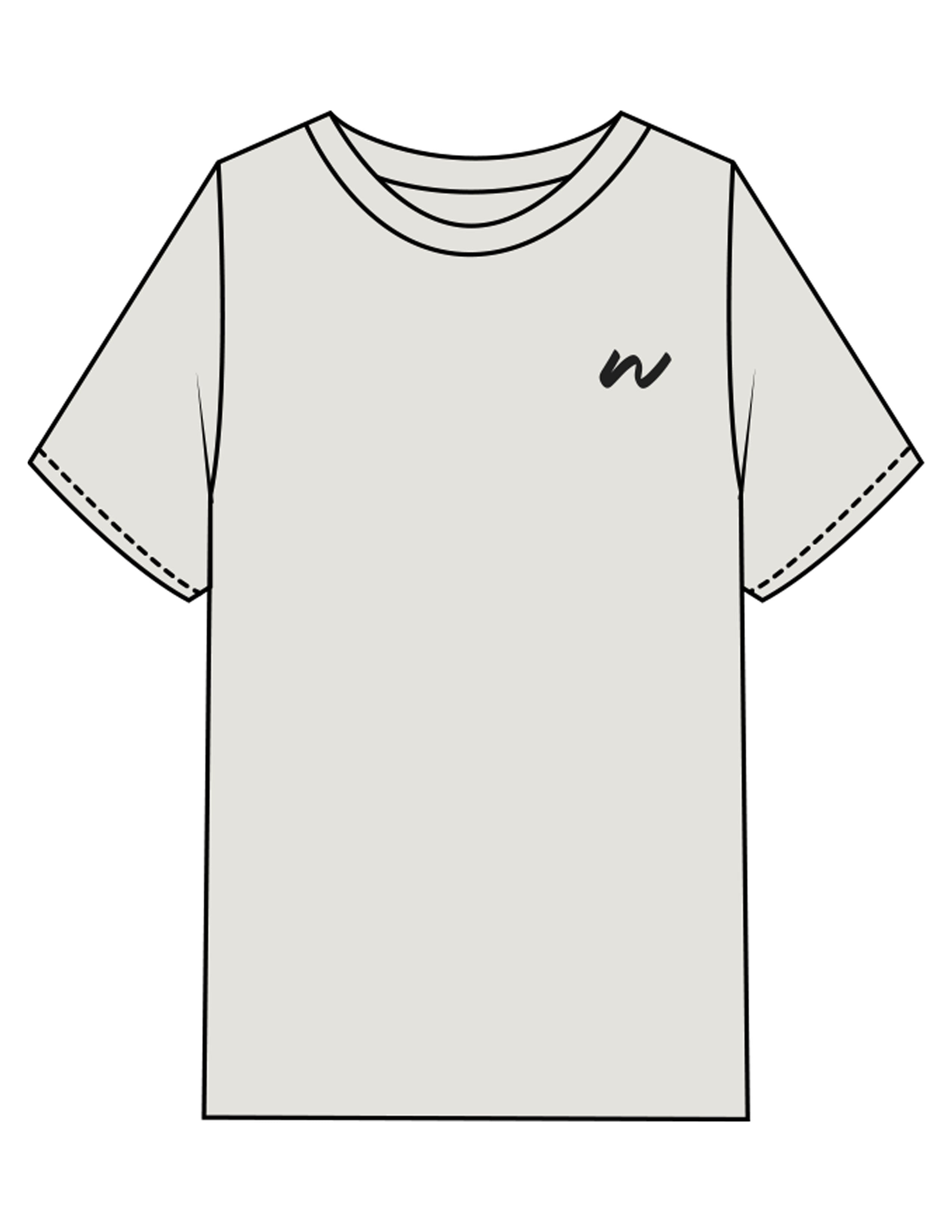 The Womens Heavyweight Tee - Washed Bone - Whit At Home - Left Chest & Back Image - Printed - Washed Black