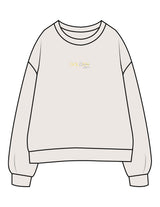The Womens Crewneck - Bone - Golden Lagree - Center Chest & center Back - Embroidered - Full Color