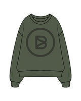 The Mens Crewneck - Cypress - Bond Fitness - Center Chest Round & Back Neckline - Printed - Tone on Tone