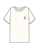The Womens Heavyweight Tee - Off White - Sunrise Sculpt - Left Chest & Back Stacked - Printed - Full Color