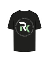 The Womens Tee - Black - REKINECTED - Left Chest & Center Back Circular - Printed - Full Color
