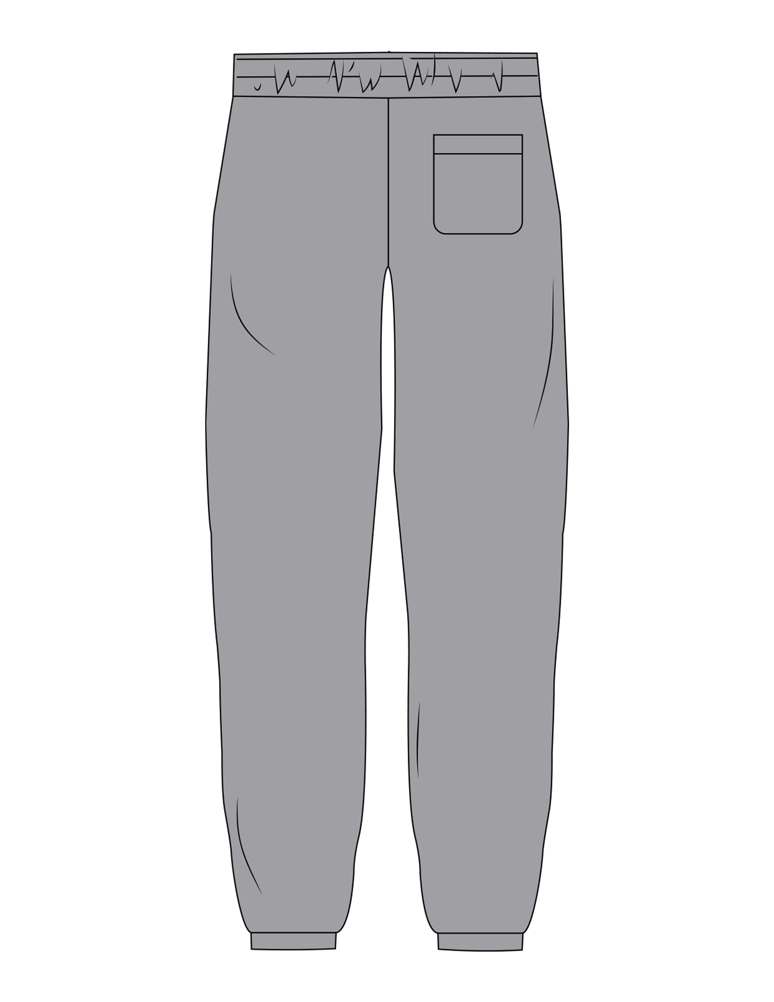 The Mens Classic Sweatpants - Heather - Sultivate - Right Leg - Printed - White