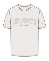 The Mens Tee - Bone - Strength Monterey - Center Chest - Printed - Tone on Tone