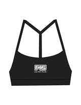 The Basic Bra - Black - F45 West Park - Center Chest Stacked - Printed - White