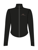 The 3/4 Crop Zip Jacket - Black - SWS - Left Chest - Printed - Full Color