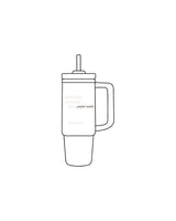 The Tumbler Cup - White - Platinum Pilates - Center Body Stacked - Printed - Full Color