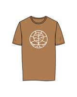 The Womens Tee - Camel - EVERCORE - Center Chest & Back Center Stacked - White