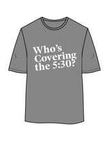 The Womens Oversized Tee - Shadow - Fit Biz Strategies - Center Chest Stacked "5:30" - Printed - White