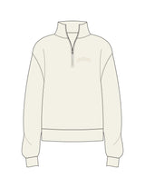 The Womens 1/4 Zip - Off White - The Studio (MDR) - Left Chest - Embroidered - Tone on Tone