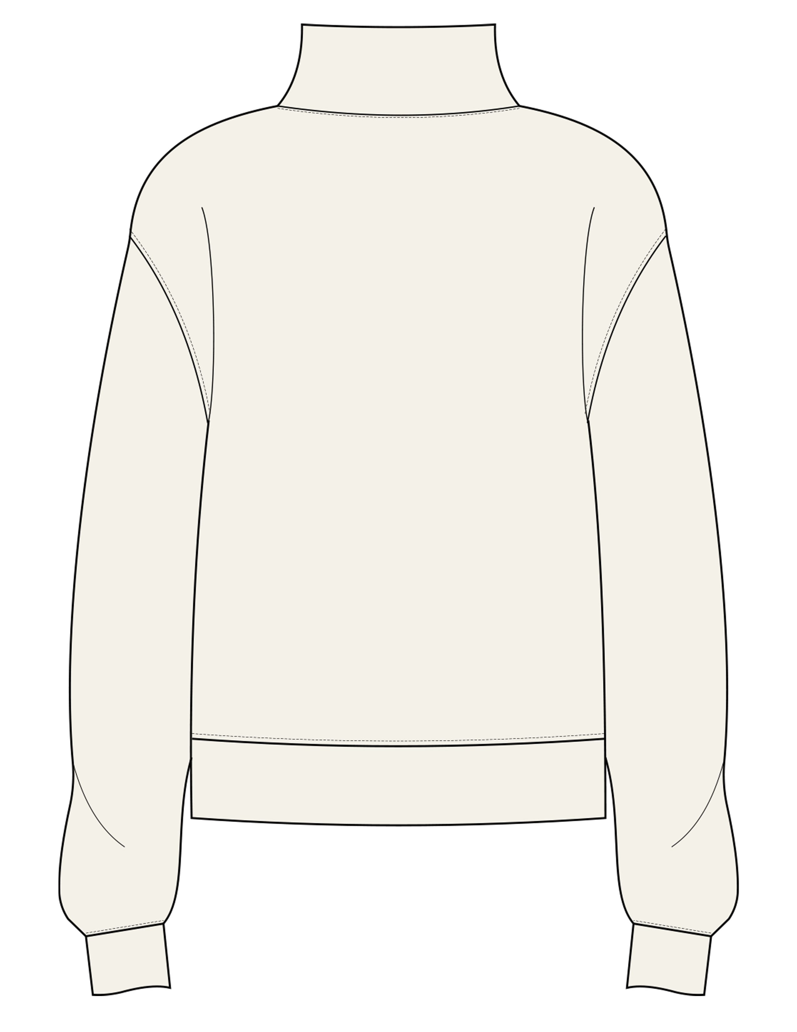 The Mens 1/4 Zip - Off White - Drench - Front Lower Left - EMB - Sherbert