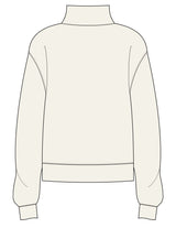 The Mens 1/4 Zip - Off White - Drench - Front Lower Left - EMB - Sherbert
