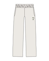 The Straight Leg Sweatpant - Bone - STUDIO 7 - Left Leg Logo - Printed - Sage