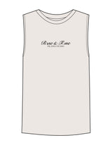 The Mens Tank - Bone - Rise and Tone - Center Chest Stacked - Printed - Full Color
