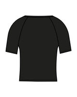 The Short Sleeve Crop - Black - Kekel - Left Chest - Printed - White