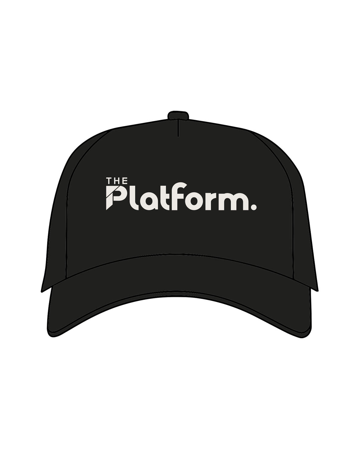 The Foam Trucker - Black - The Platform Studio - Center Crown - Printed - Bone