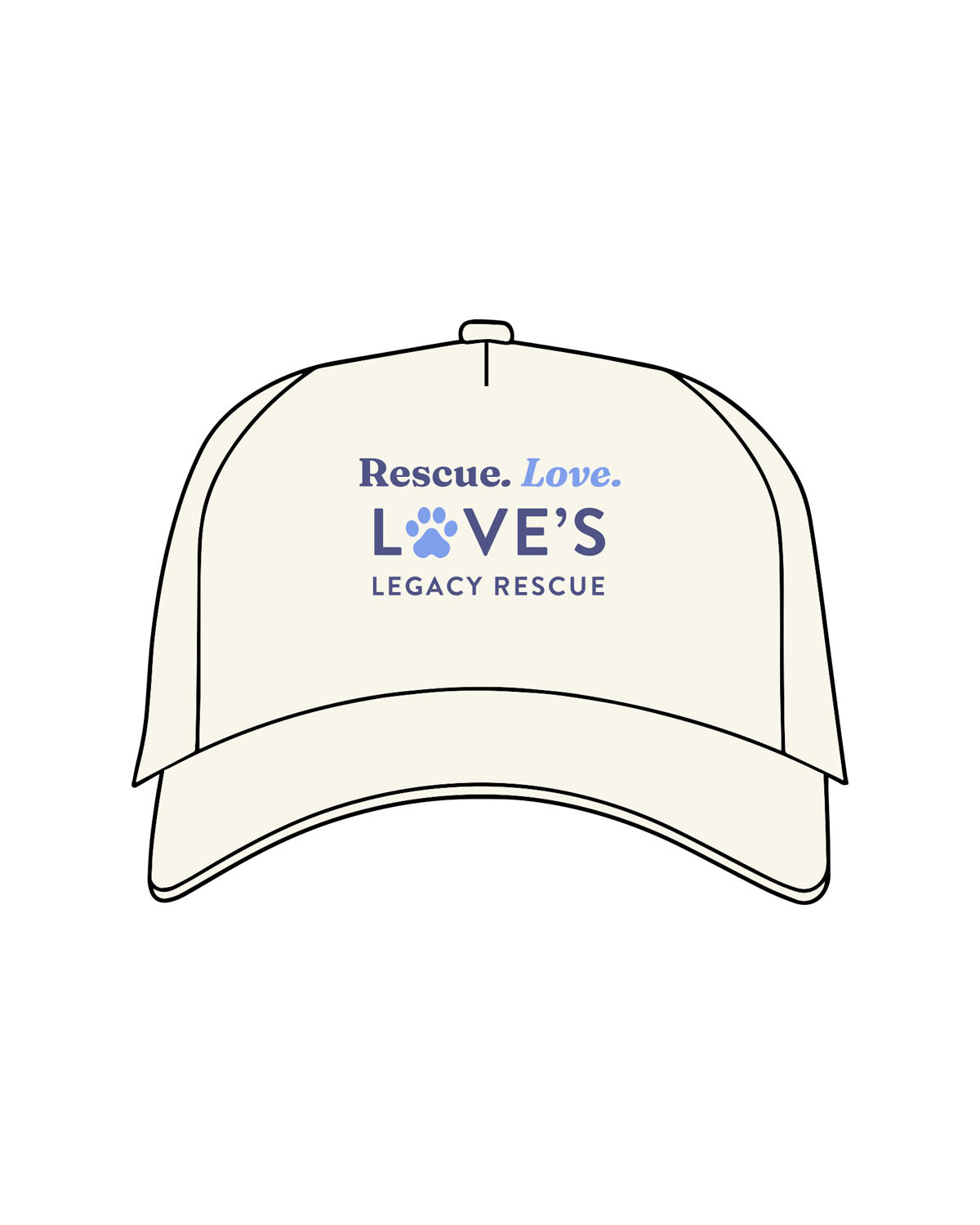 The Foam Trucker - Off White - LLR - Center Crown Stacked - Printed - Full Color